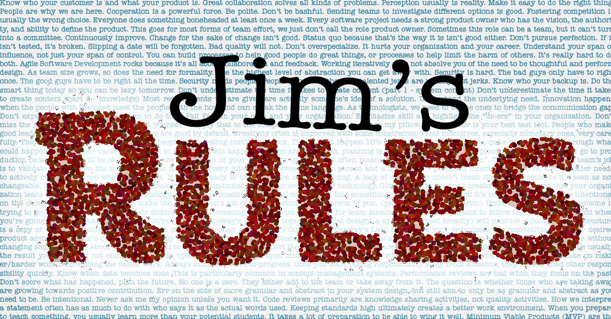 Jim's Rules logo © 2022 Jim Leonardo
